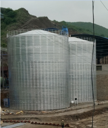 前郭粮食钢板仓的安装全过程不用热焊接